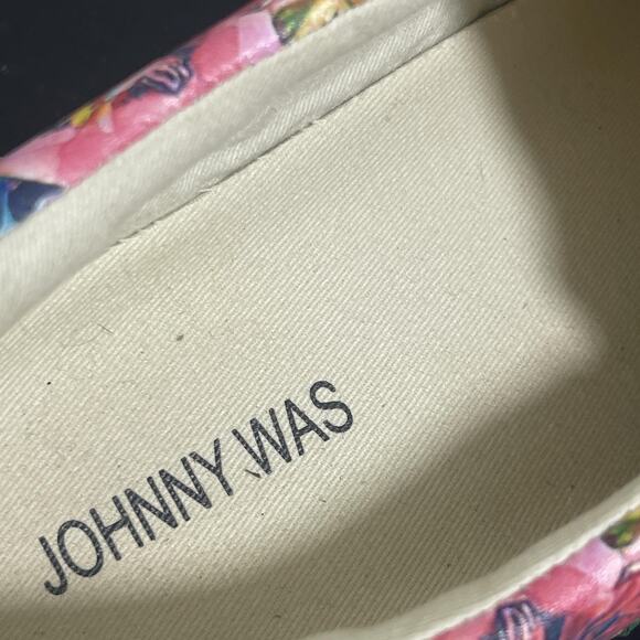 Johnny Was Shoes Womens Size 9 Medium Patchwork Slip-On Platform Floral Boho - Picture 10 of 13